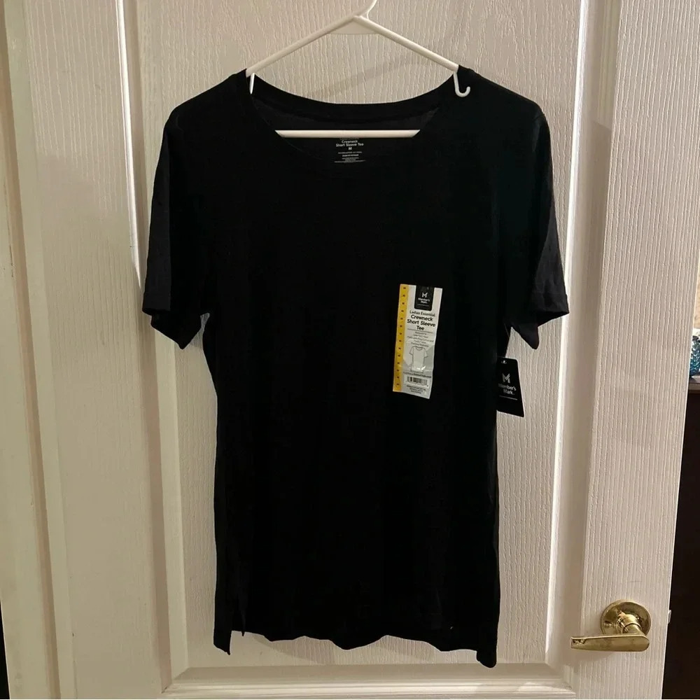 Women’s Member's Mark Essential Short Sleeve Crewneck Black T-shirt Medium NWT